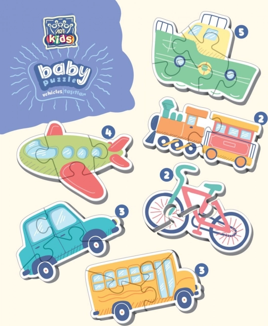 ART PUZZLE Baby Puzzel Vervoermiddelen (2-5 stukjes)