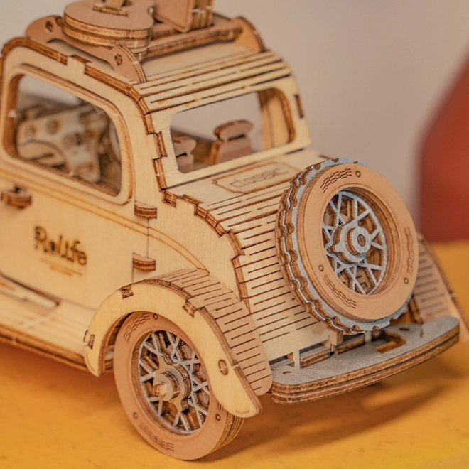 Vintage Auto - moderne 3D houten puzzel