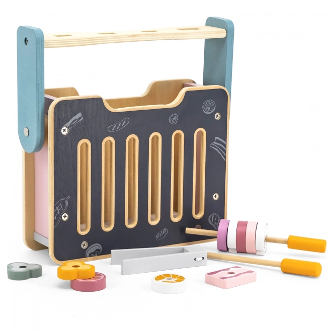 Houten fornuis en grill