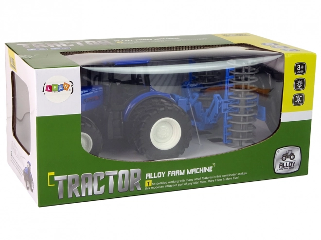 Afstandsbediende tractor 1:24 Blue Disc Aggregate Metaal