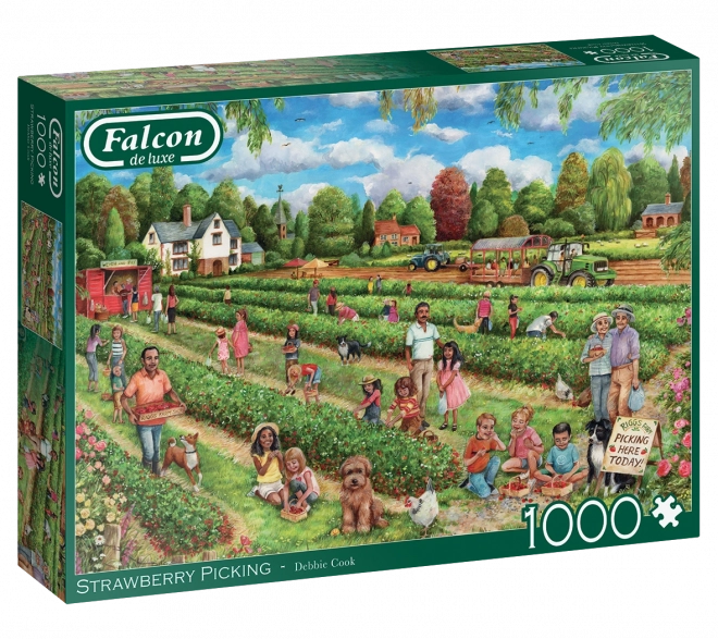 Falcon Puzzel Aardbeien Plukken 1000 stukjes