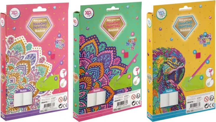 Sprankelende mandala op een stevig notitieboek