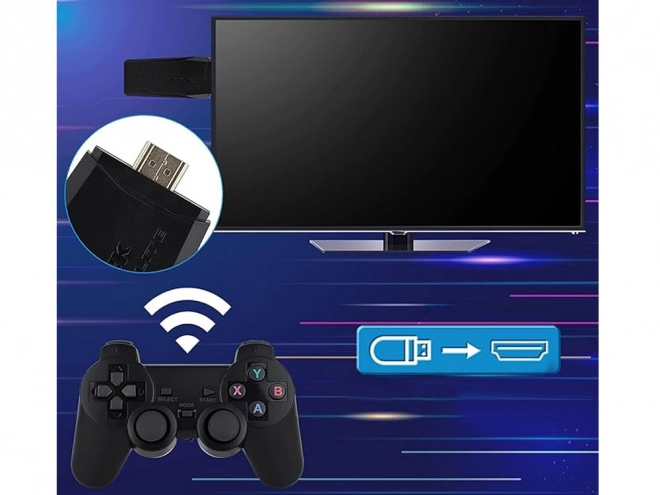 Retro gaming console met HDMI en 2 controllers