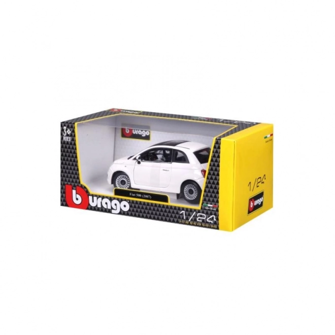 Bburago 1:24 Fiat 500 (2007) Wit