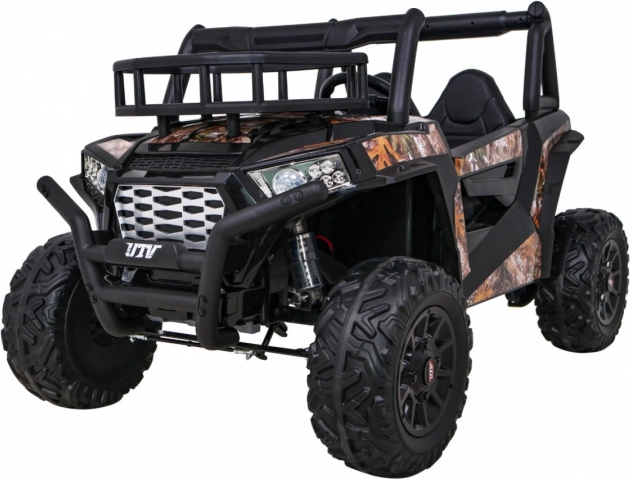elektrische kinderauto buggy UTV met afstandsbediening, EVA wielen en mp3, zwart