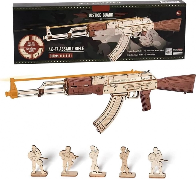 RoboTime 3D Houten Mechanische Puzzel Aanvalsgeweer AK-47