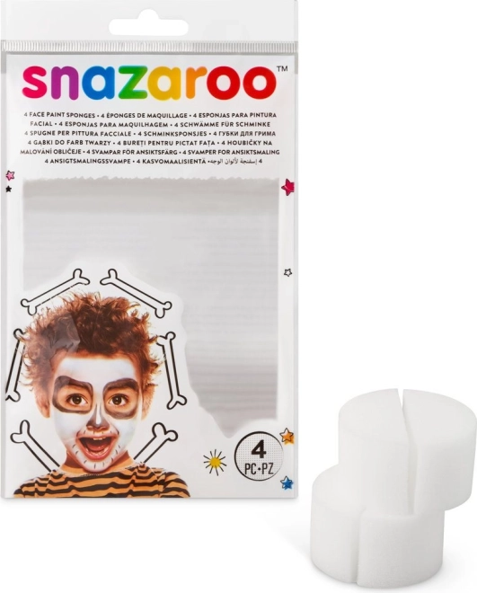 Snazaroo gezichtsschmink-sponsjes gehalveerd, 4 stuks