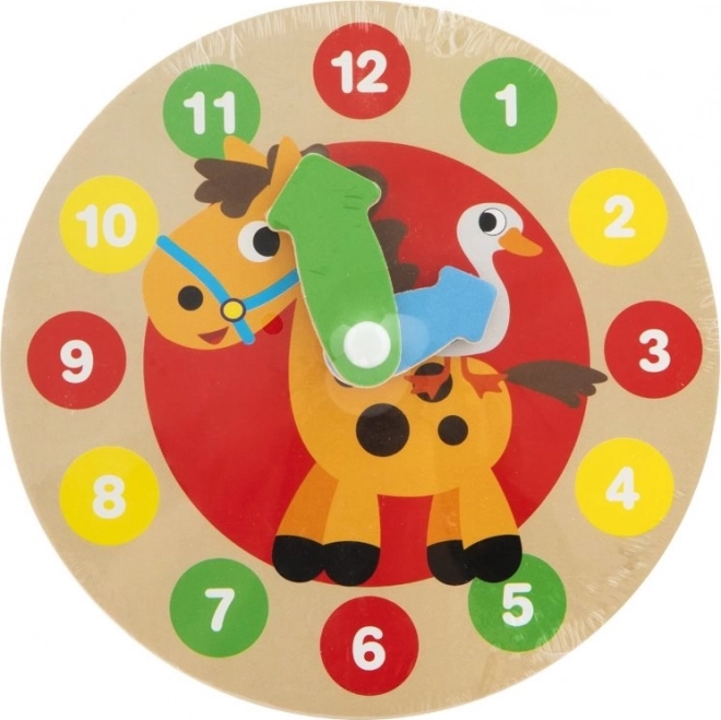GRAFIX Mijn eerste houten klok giraffe