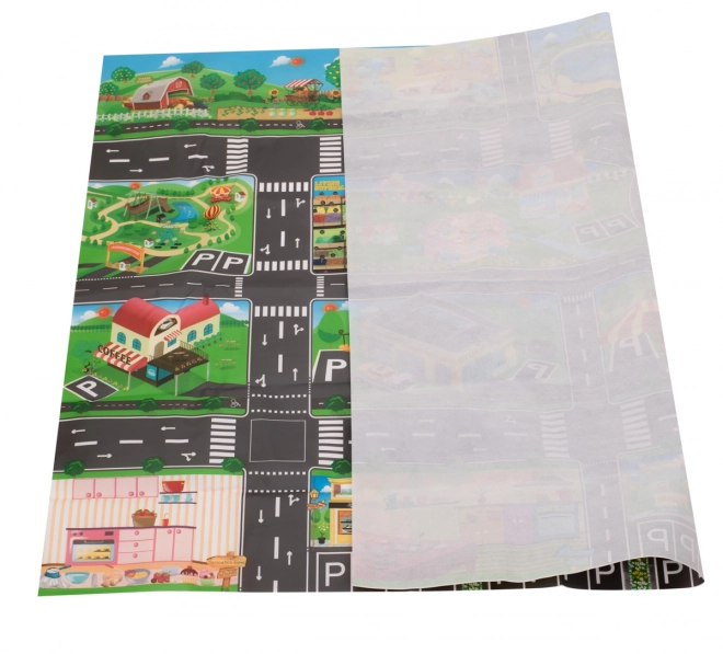 Speelthermomat voor kinderen 130x100 cm - straat