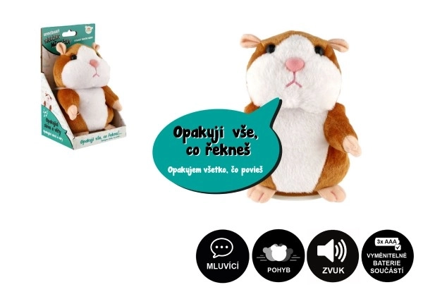 Sprekende pluche hamster Mireček