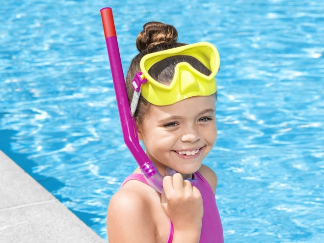 Bestway duikmasker met snorkel voor kinderen 3+ – Geel