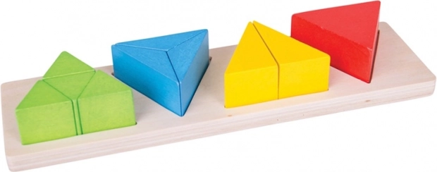 Bigjigs Toys inlegpuzzel – driehoekige breuken