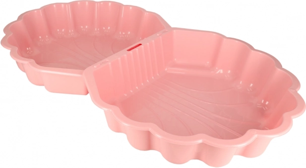 Afsluitbare schelp zandbak 2-in-1 - roze