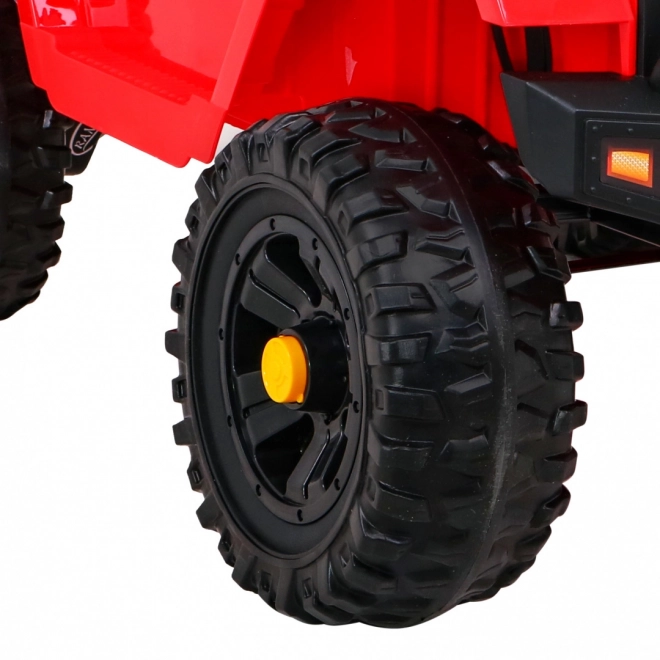 Accu-aangedreven Jeep Dark Night voor kinderen + langzame start + EVA + LED audio – Rood