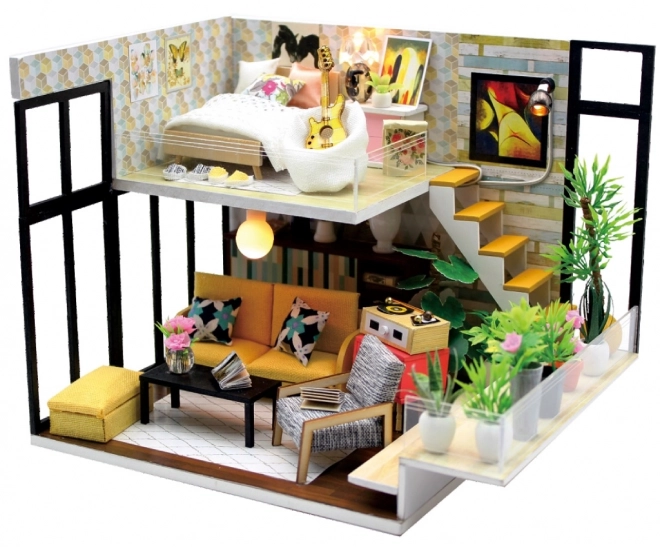 Negen miniatuur huisjes Cynthia's vakantie kamer