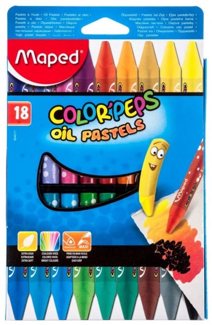 MAPED Driehoekige Oliepastels Color'Peps 18 stuks
