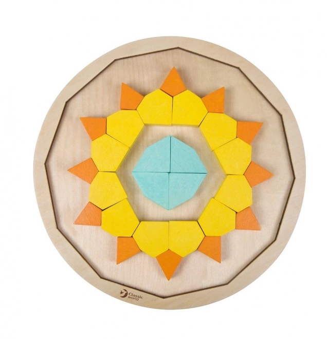 Montessori puzzel mandala - patronen, vormen en kleuren