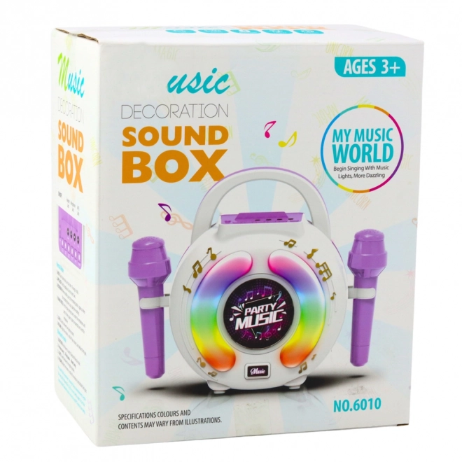 Karaoke set twee microfoons en bluetooth luidspreker
