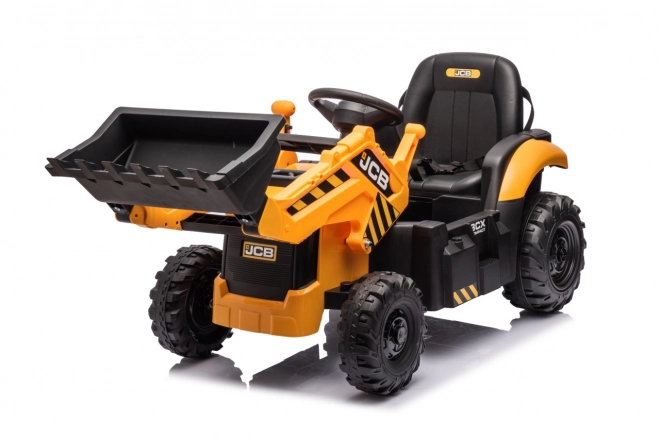 Kinder ritje op JCB Traktor met graafmachine