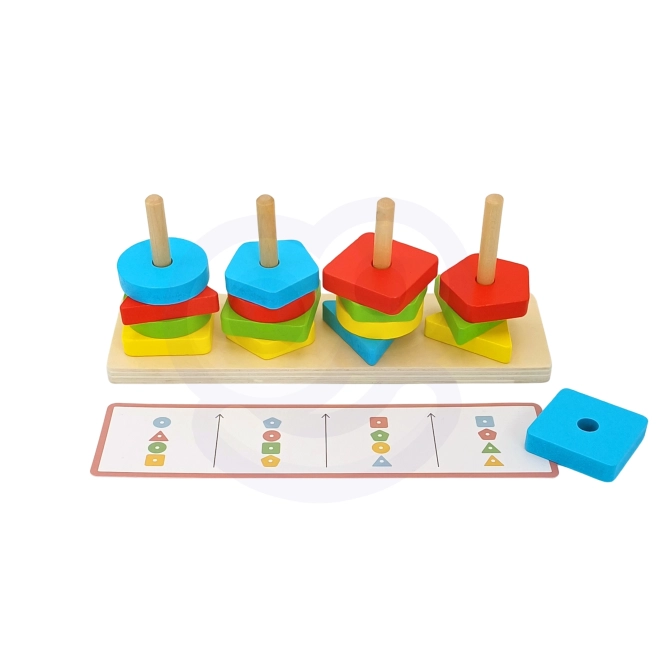 Montessori stapeldierpiramide 27 stuks FSC