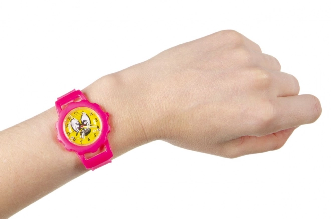 Neon kinderhorloge met balletjeslabyrint, verstelbare band 20 cm