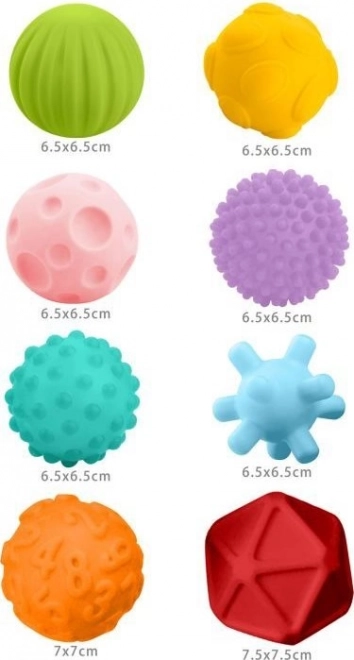 Sensorische balletjes voor de kleintjes set van 8 stuks