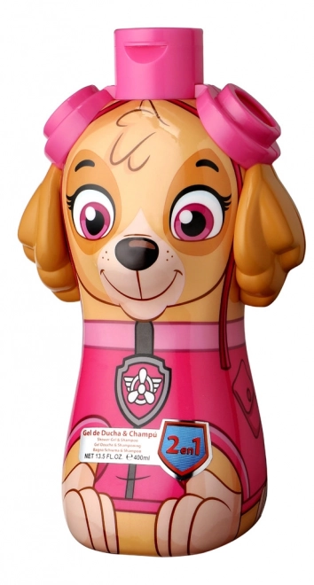 Paw Patrol Sky douchegel en shampoo 400 ml 3D fles