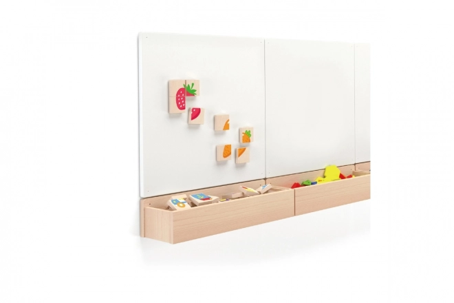 Houten magnetische puzzel - fruit