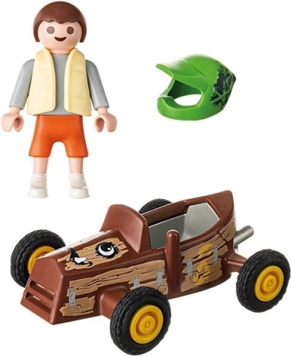 Figuur met beschermende helm