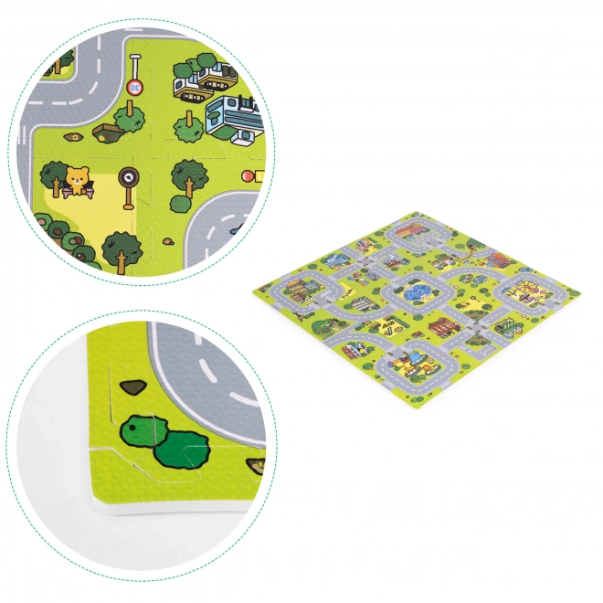 Grote EVA Speelmat voor Kinderen Stad 90,5x90,5 cm 21 stuks ECOTOYS