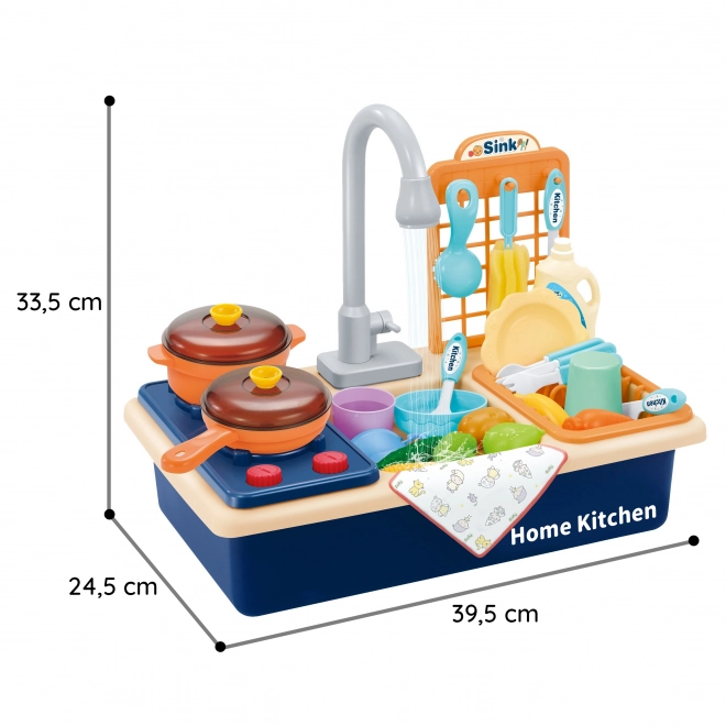 Kinderkeukentje 2-in-1 met gootsteen en fornuis