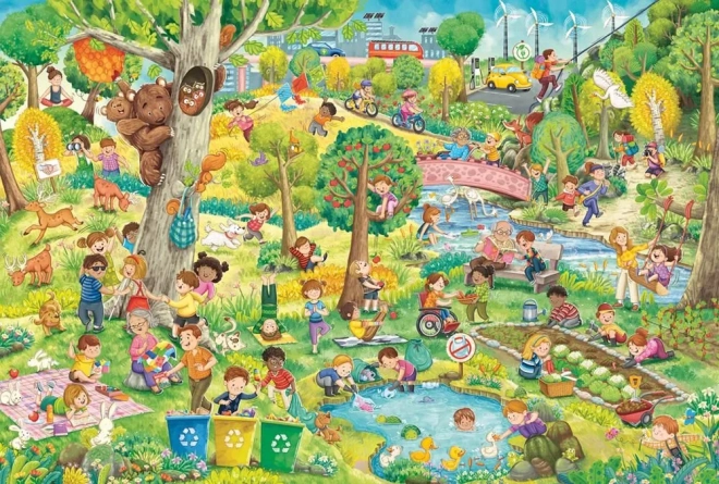 Puzzle Šťastná planeet 150 stukken