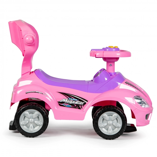 ECOTOYS Loopwagen met geluiden en stuurstang Auto roze