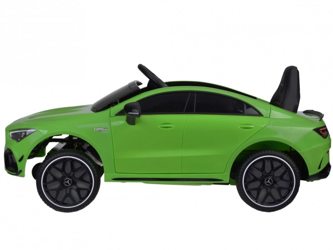 Elektrische kinderauto Mercedes AMG CLA 45s met schommelfunctie – Groen