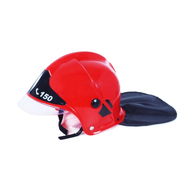 Kinderen helm/helm brandweerman rood CZ tekst