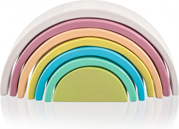 Houten stapelbare regenboog, Sunrise