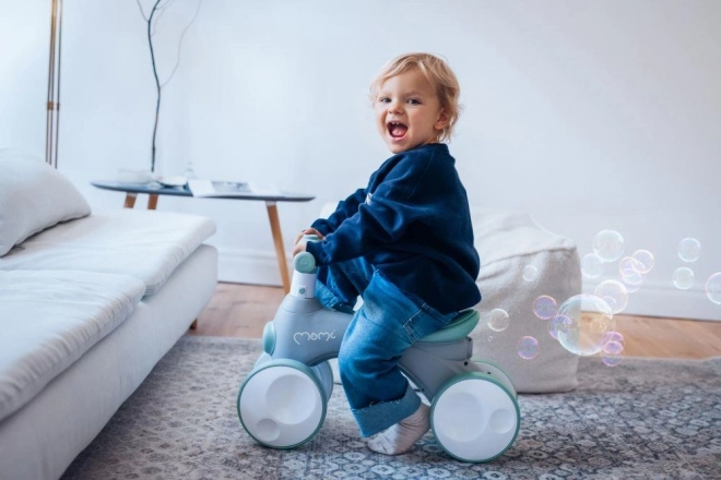Loopfietsje MoMi TOBIS met bubbels grijs
