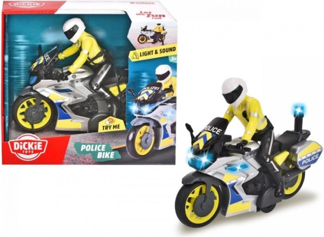 Politiemotor met bestuurder 17 cm
