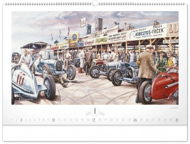 NOTIQUE Muurkalender Oldtimers – Václav Zapadlík 2025, 64 x 42 cm