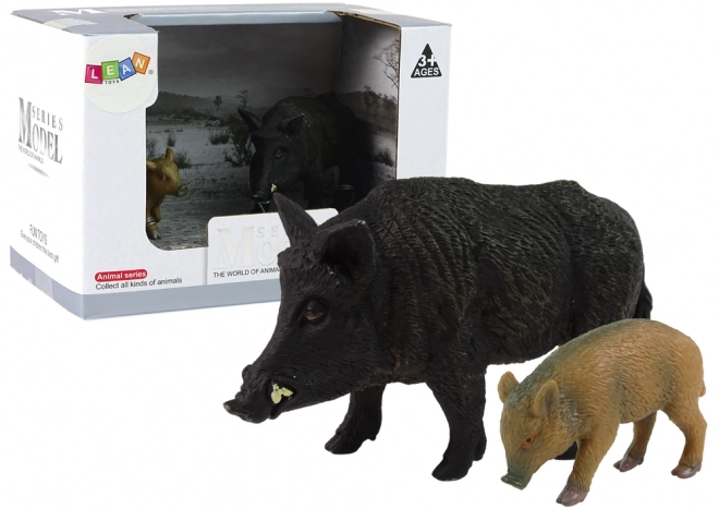 Set van Twee Figuren van Wild Zwijn en Jong - Bosdieren