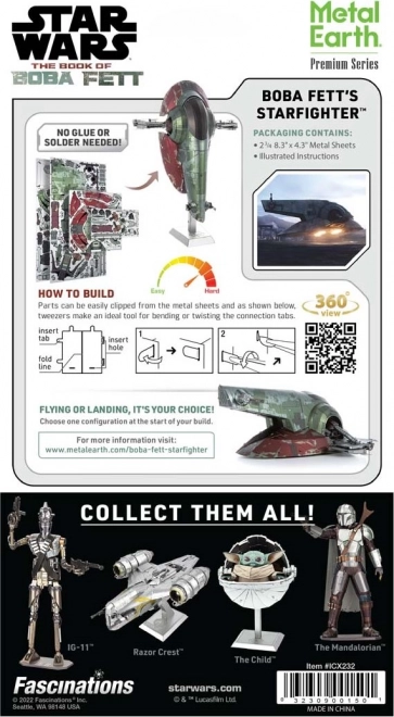 METAL EARTH 3D puzzel Star Wars: Boba Fett's Starfighter (ICONX)