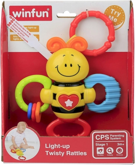 lichtgevend rammelaar bijtje met melodieën voor baby’s