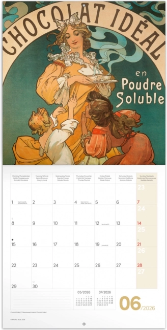 Notitiekalender Alfons Mucha 2026