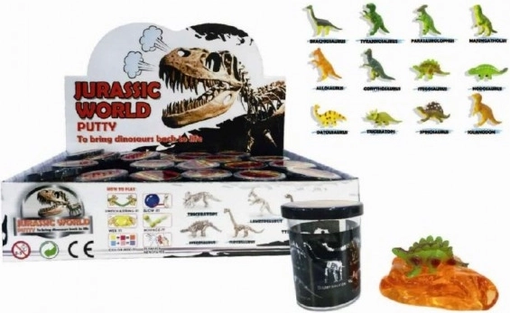 Slijm met dinosaurussen 80 g in een bekertje, mix van soorten