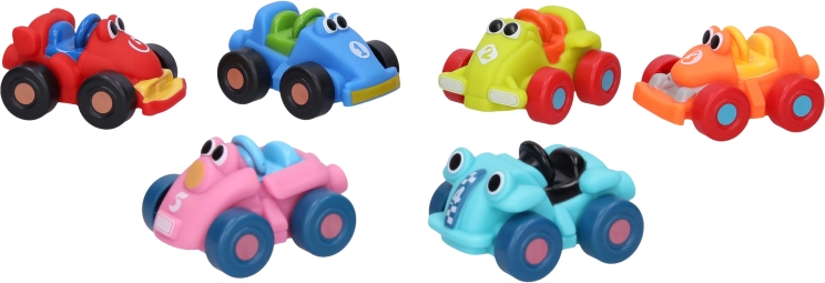 Zacht raceautootje voor de allerkleinsten 7,8 cm