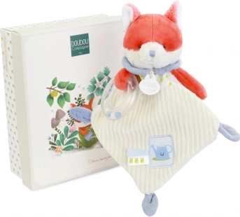 Cadeauset Pluchen vos Romarin met rammelaar