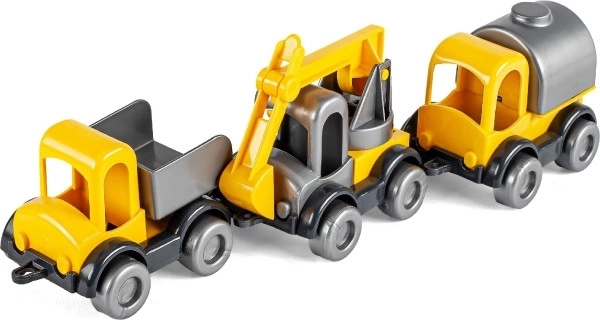 Auto bouwsets Kid Cars 3 stuks plastic 10cm in doos 30x8x10cm 12m+ Wader