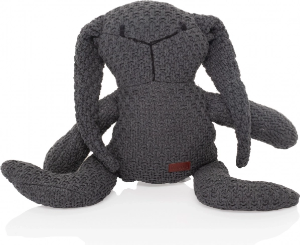 Gebreide knuffel Haas, Donkergrijs