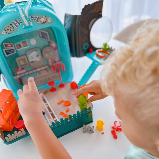 Woopie dierenarts rugzak met huis en hondje 3in1