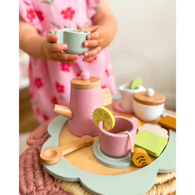 Houten speelgoed theeset voor kinderen